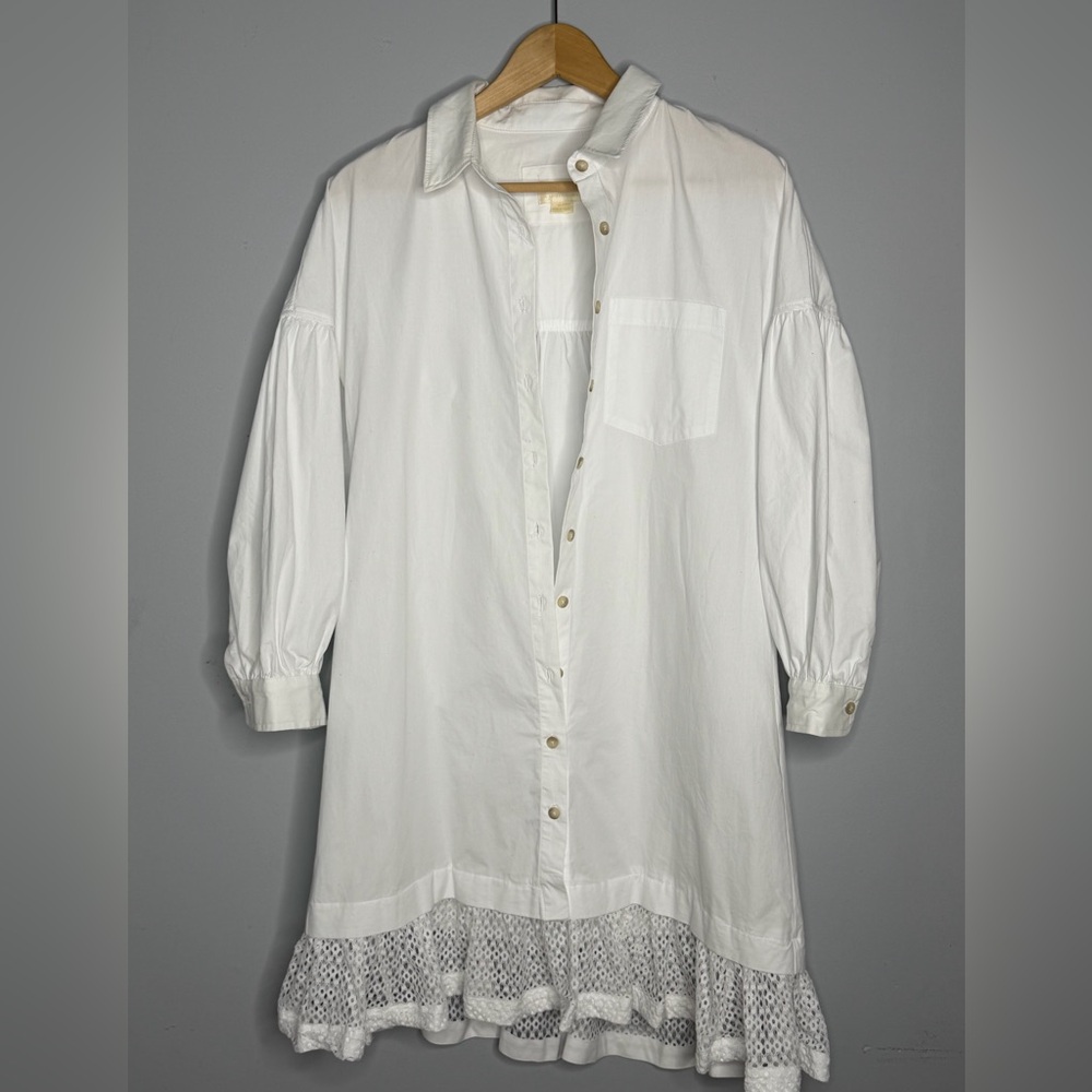 Anthropologie Maeve Cream Blouse Dress